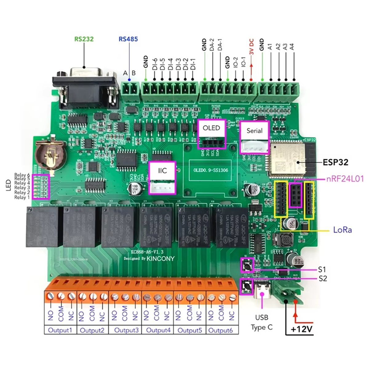 Placa de desarrollo KC868-A6,  - Home Automation Systems Diy reseña y precio